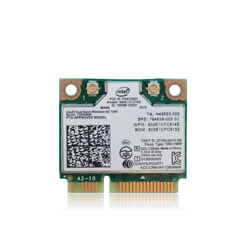 Двухдиапазонная Встроенная беспроводная сетевая карта Intel 7260HMW 7260AC/7260AN MINIPCIE 4,0 Bluetooth