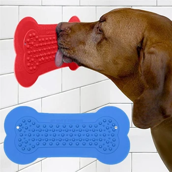 

Bone Shaped Pet Fixing Sucker Bowl Dog Feeders Lick Pad For Dog Training Dish Bathing Assist Device Dog Food Bowl Pet Supplies