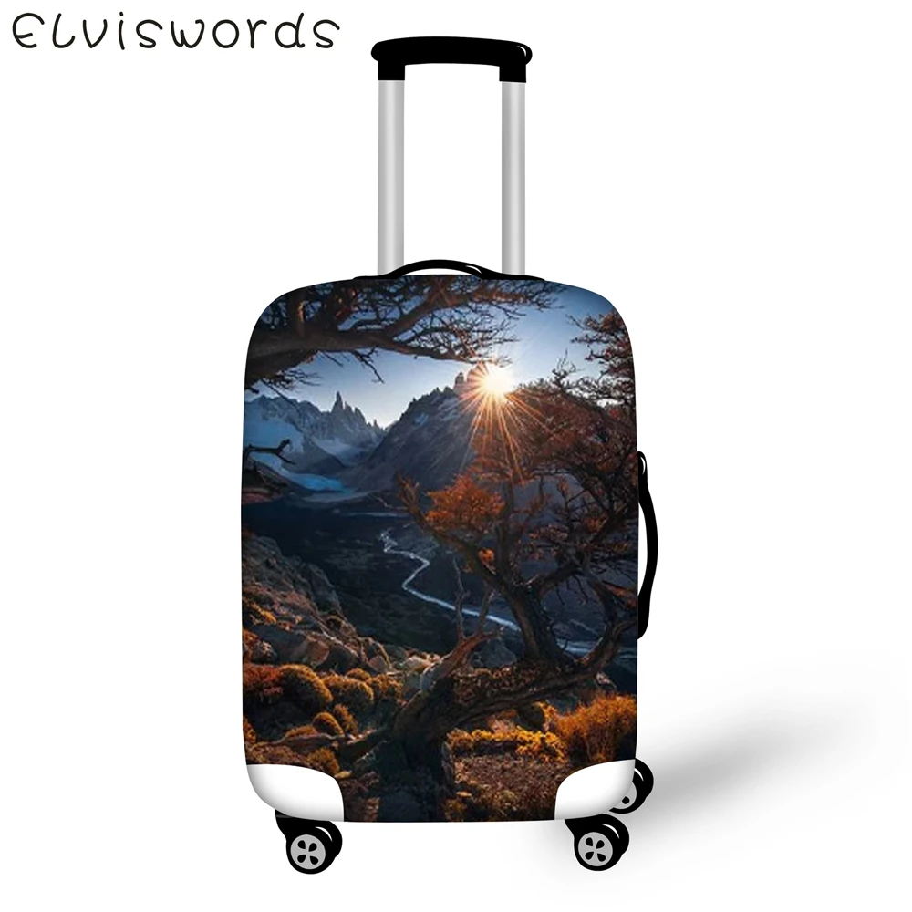 ELVISWORDS Luggage Coversprotective covers for luggage SunriseTravel Case Covers Waterproof Covers Elastic for 18 to 32 Inch