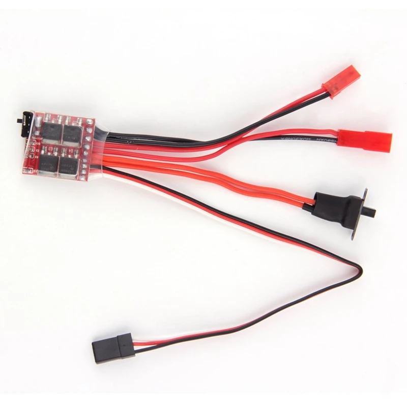 Détail du dissipateur thermique du contrôleur de vitesse ESC 30A pour moteur à balais RC, refroidissement efficace.