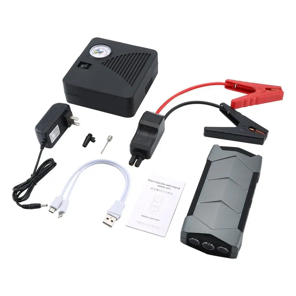 New A7S Super Power Car Jump Starter Power Bank Car Battery Booster Charger Portable 12V Starting Device Petrol Diesel Car