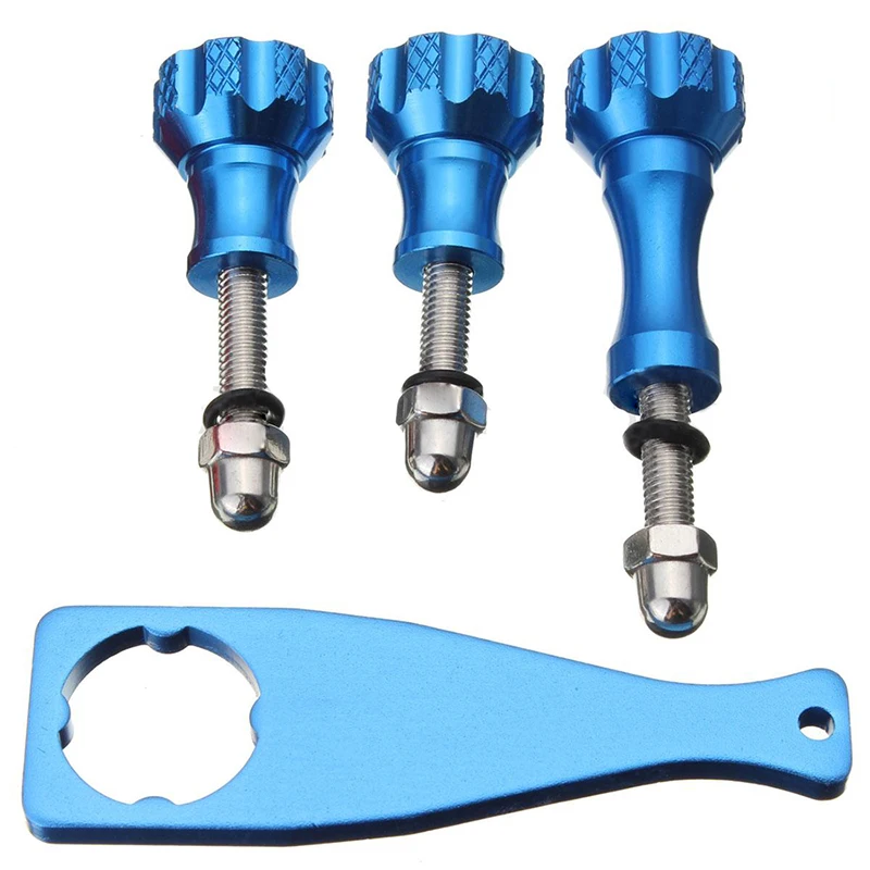 

Aluminum Knob Bolt Nut Screw + Wrench Spanner For GoPro Hero 3 3+ 4 SJCAM SJ4000(Blue)