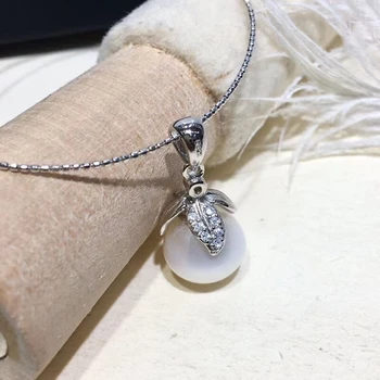 

Popular 925 Sterling Silver Pendant Base Settings Findings Mountings Girl Parts for Oyster Edison Pearl Coral Jade Beads Stones