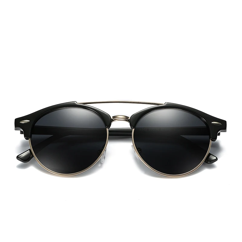 CHUNGLIM, мужские, женские, классические, поляризационные солнцезащитные очки, мужские, модный дизайн, овальная оправа, защита UV400, женские очки - Цвет линз: Light Black