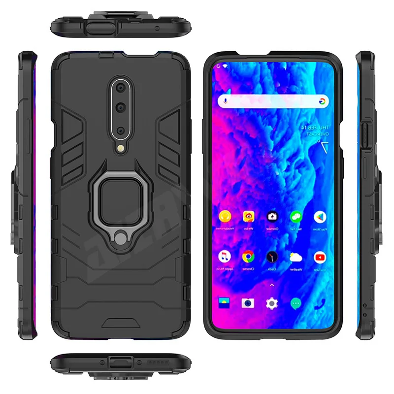 Кольцо Броня чехол для Oneplus 7 pro Чехол кольцо магнитный автомобильный защиты