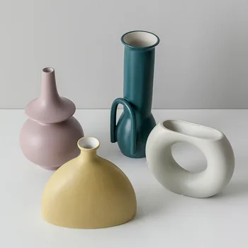 

Nordic Small Vase Decoration Dry Flower Decoration Home Desktop Wine Cabinet Porch Turkish Handmade Vase