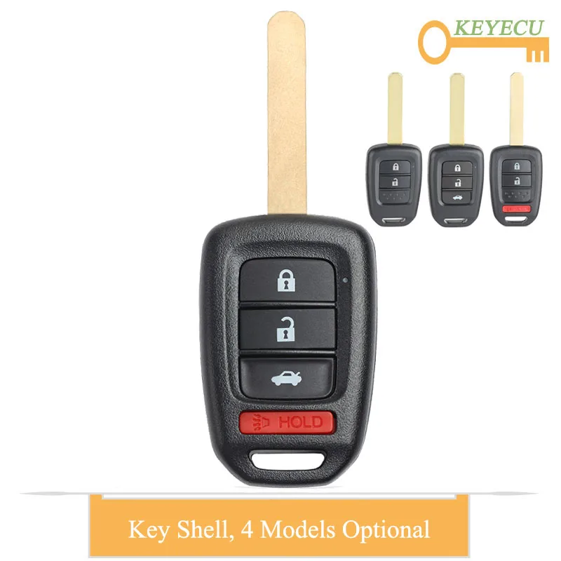 KEYECU чехол для ключа автомобиля с дистанционным управлением Honda Greiz Civic City XRV Vezel CRV