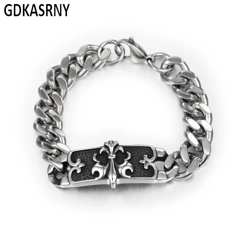 Мужской браслет, очаровательные, модные, подлинные, нержавеющая сталь, на День святого Валентина, ювелирные изделия, подарок, бижутерия, мужские браслеты с голограммой