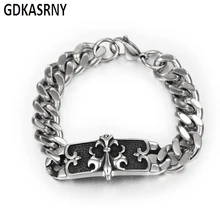Мужской браслет, очаровательные, модные, подлинные, нержавеющая сталь, на День святого Валентина, ювелирные изделия, подарок, бижутерия, мужские браслеты с голограммой
