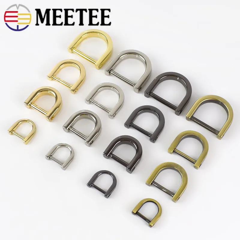 Meetee, 5 шт., 1-2 см, d-образное кольцо, металлическое уплотнительное d-образное кольцо, пряжки, сумка, кошелек, ремень, висячая пряжка, шитье, ручная работа, кнопки, аксессуары, H6-3