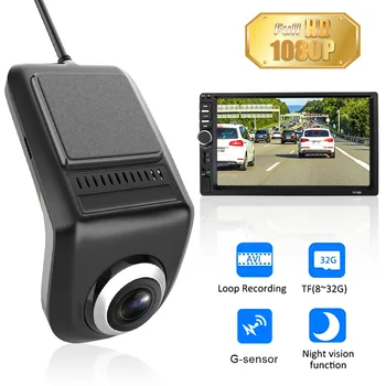 

Min Car DVRs Multimedia Player G-Sensor Auto Digital Video Recorder Car DVR Camera U3 Full HD 1080P ADAS Dashcam for Android