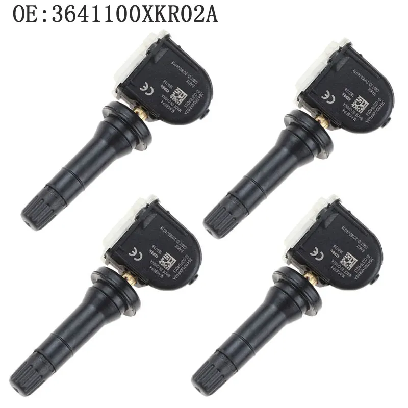 4PCS New High Quality Tire Pressure Sensor TPMS For GREAT WALL HAVAL F7 H6 WEY VV5 VV6 VV7 3641100XKR02A 433MHZ