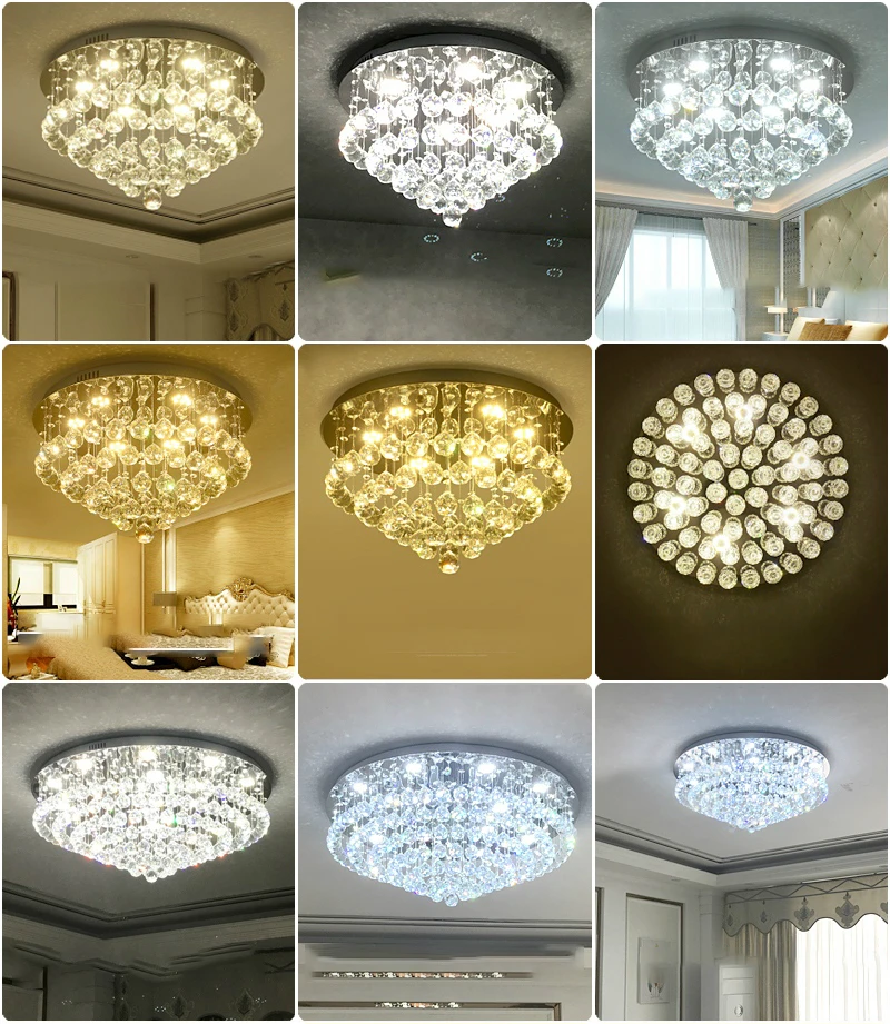 Modern Crystal Chandelier Elegant K9 Article crystal Smoky Gray Crystal Suspension Lamparas for Cafe Restaurant Hotel