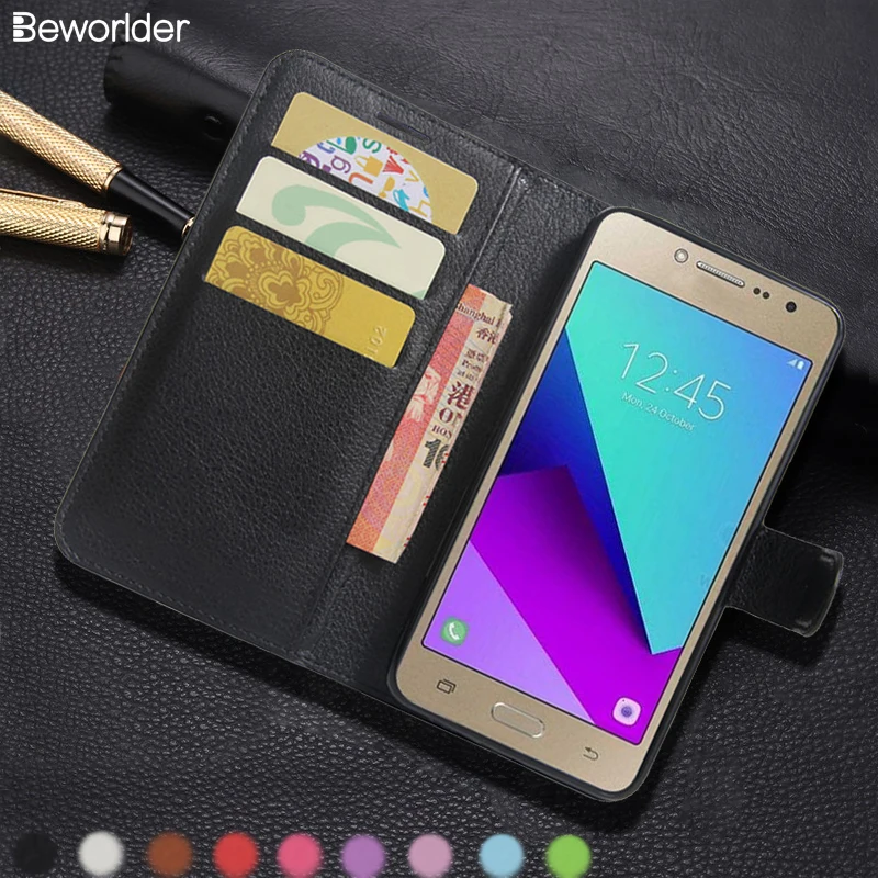 Для samsung J2 Prime чехол для телефона из искусственной кожи слот карт флип