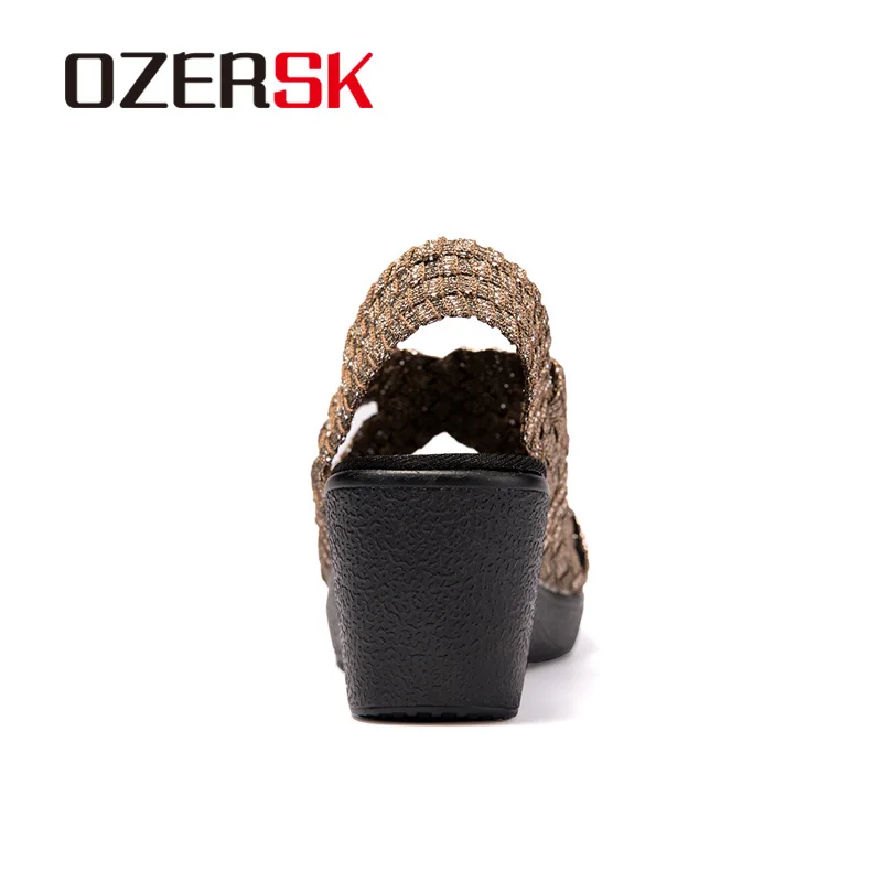 Сандалии OZERSK женские на платформе босоножки танкетке открытый носок без