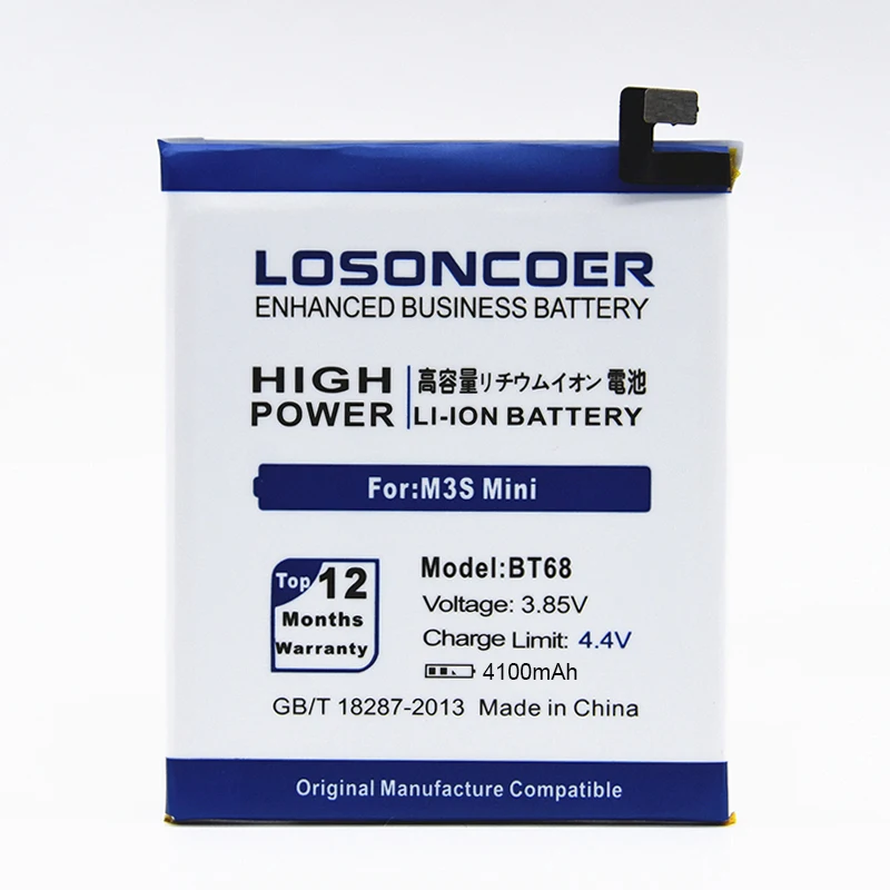 LOSONCOER 4100 мА/ч, BT68 Батарея BT15 для Meizu M3S мини Батарея M3 M3S M688Q M688C M688M M688U Y685Q бесплатный инструмент