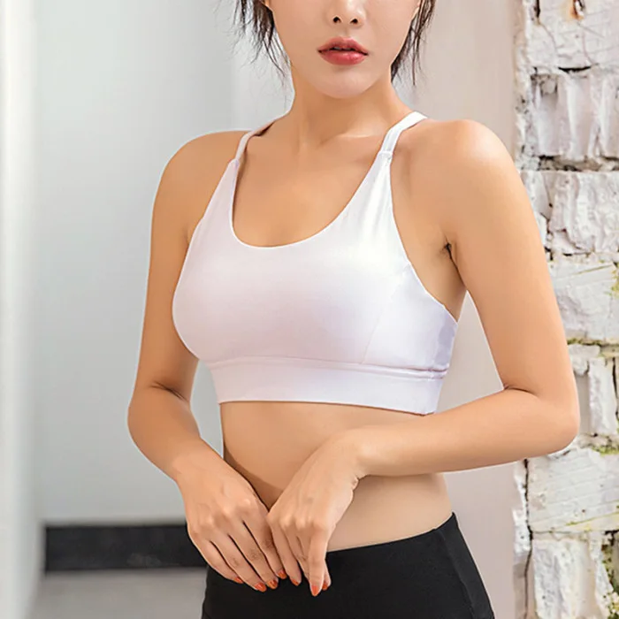 Women Fitness Bra Wireless Shockproof Quick Dry Push Up Yoga Lifting Bra THJ99
