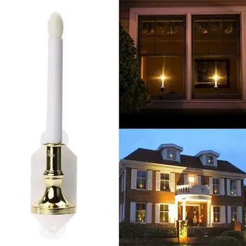 

LED Tealight Wall Light Electronic Window Flickering Candles Light Votive Solar 2pcs Wedding Home Romantic Creative Best Gift