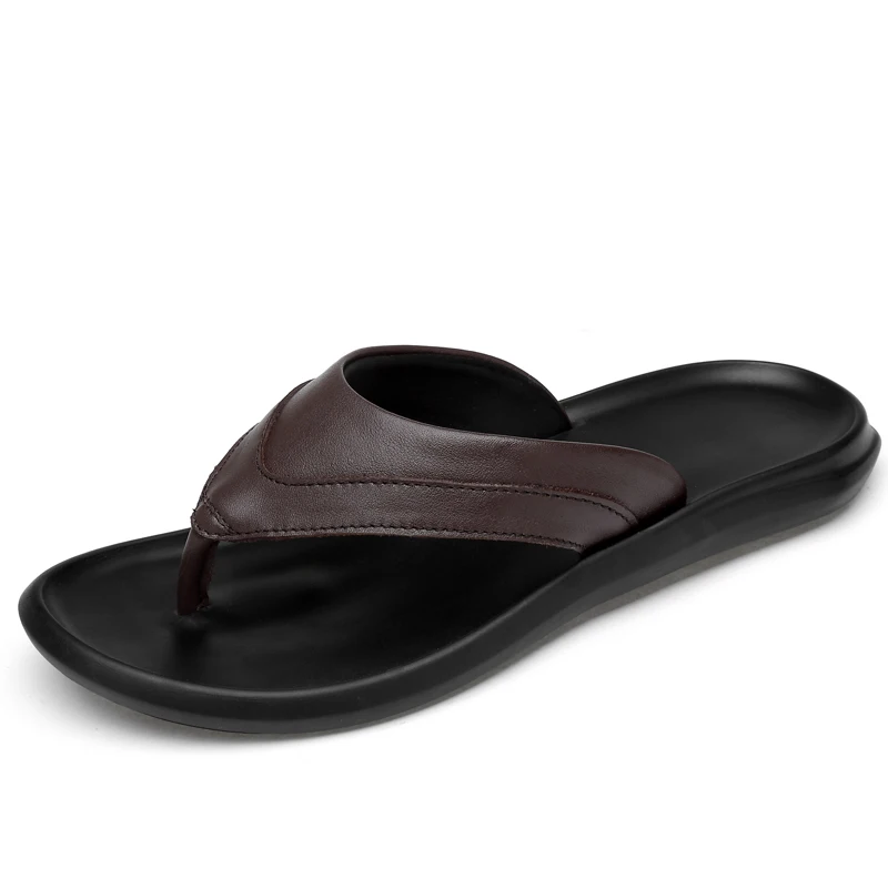 Мужские кожаные шлепанцы zapatillas Шлепанцы для дома Estar-verano улицы летние