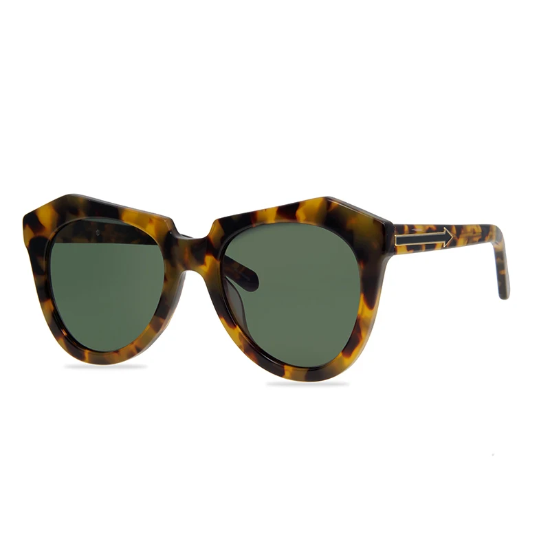 eoome KW-lady sunglass classical number one model best quality import bright tortoise color with case - Цвет линз: tortoise