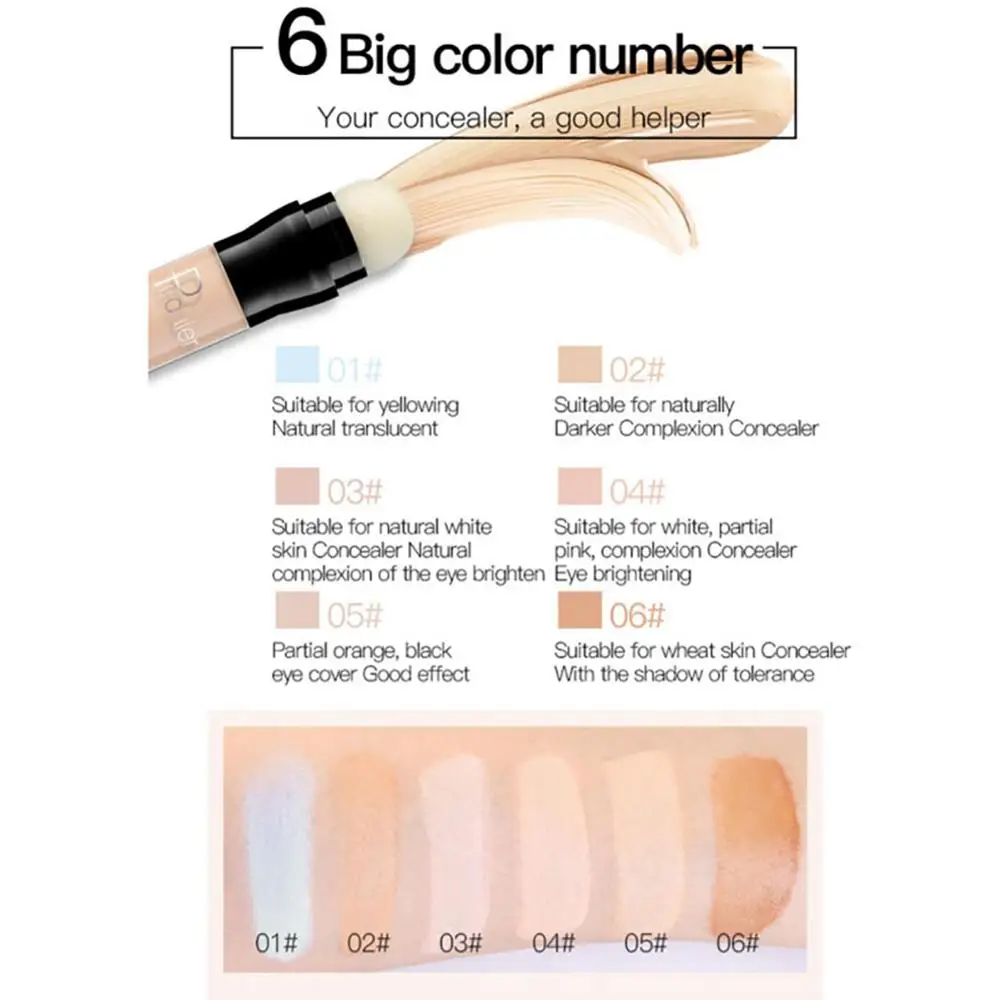 Oil control Brighten Concealer Professional Pores 24Hours Not Fade Freckle Removing Foundation Eyes Lips Acne Concealer 5
