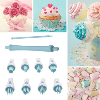 

1/10pcs /Lot Plastic Heart Pattern Cookie Cutters For Fondant Carving Tool Cake Mold Embossing Utensil Baking Decor For Kitchen