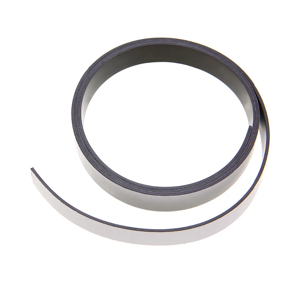 

1M Soft Rubber Magnetic Strip Self Adhesive Flexible Magnet DIY Stripe Tape