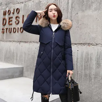 

Solid Color Long Style Women Winter Slim Coat Thickening Down Cotton Winter Jacket Outwear Jacket for Women Toiletry Kits 2019