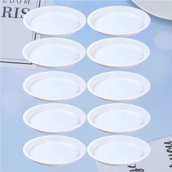 

10pcs Flowerpot Tray Plastic Round Durable Household Plant Pot Tray Flowerpot Base Tray Flowerpot Tray for Garden