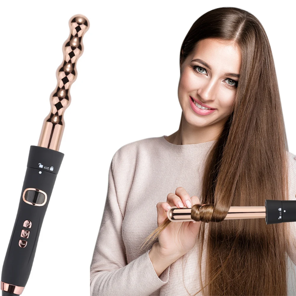 6-IN-1 Curling Iron Curling Wand Set Instant Heat Up Hair Curler With 6 Interchangeable Ceramic Barrel 2 Temperature Adjustments