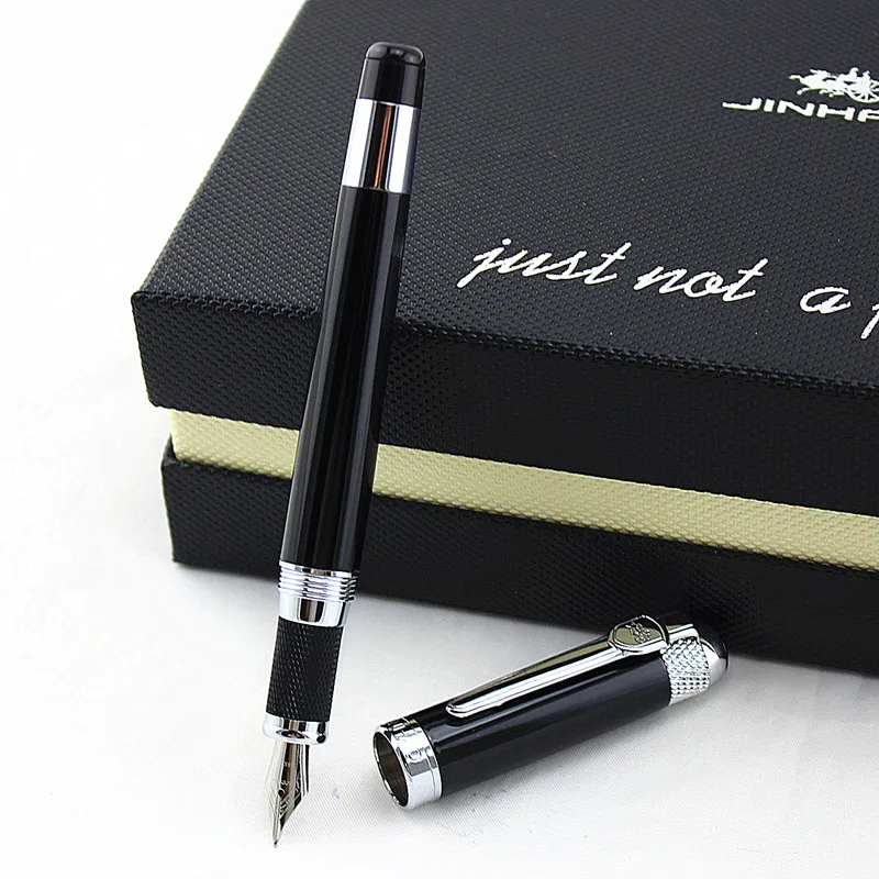 Jinhao 189 авторучки тонкий перо 0,5 мм черные чернила для письма ручки для студентов канцелярские принадлежности