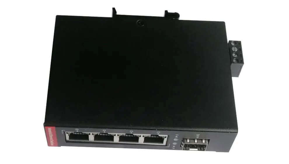 Промышленный Коммутатор Ethernet 10/100/1000 м сетевой сигнал усиленный din-рейка Тип 4 порта Ethernet 1 SFP волокно