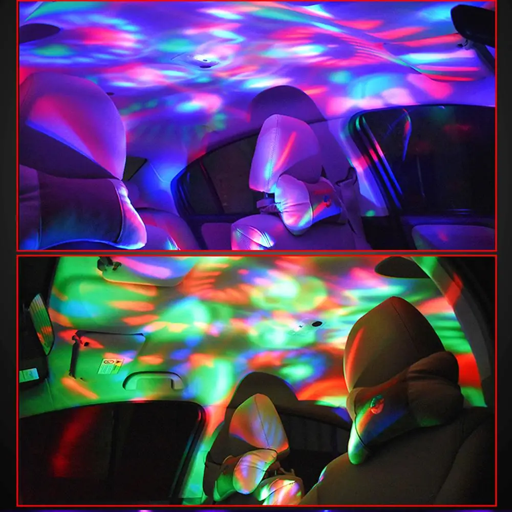 1Pcs Car Led Auto USB Ambient Light DJ RGB Mini Colorful Music Sound USB-C  Interface for IOS Holiday Party Karaoke Atmospheric - AliExpress