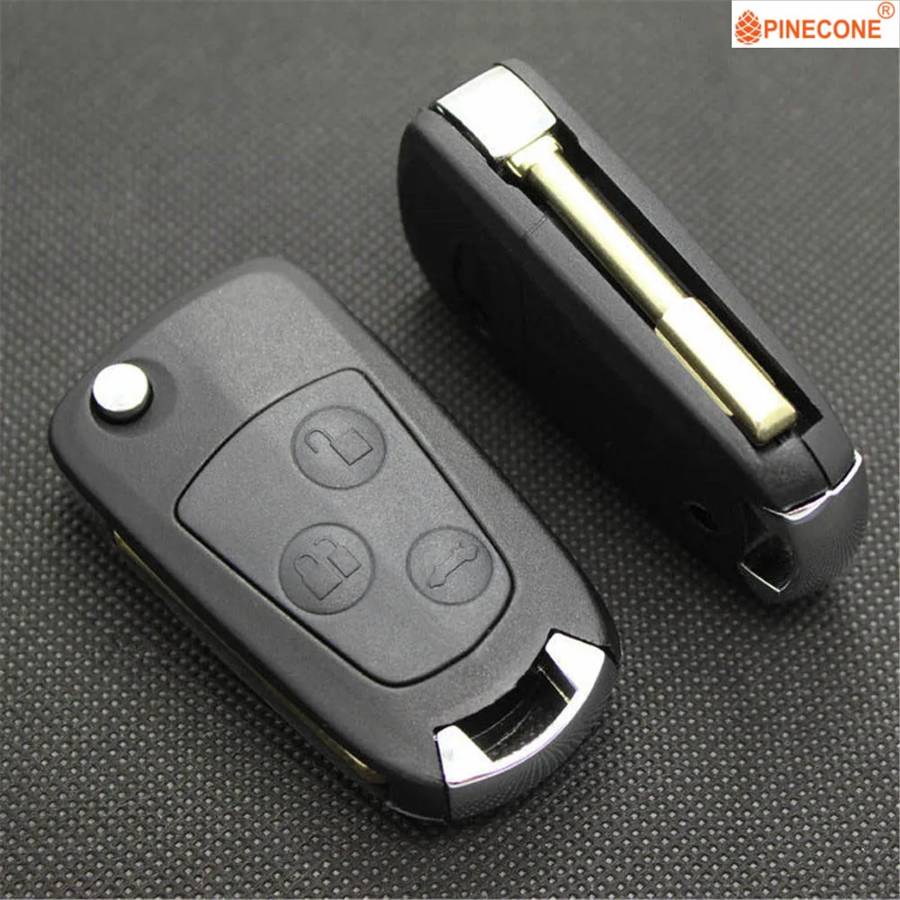 Чехол для ключей PINECONE для Ford Mondeo Fiesta Focus KA Transit Car Key 3 кнопки FO21 Blade модифицированный пустой корпус для дистанционного ключа Fob Shell Cover