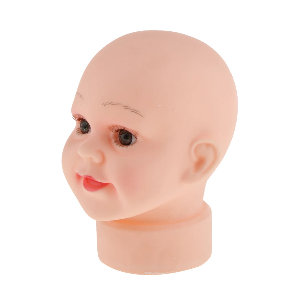Child Size Baby Boy Mannequin Manikin Head For Hair Wigs Hats Glasses Holder Show Stand Display Free Stand 6.3 inch Tall