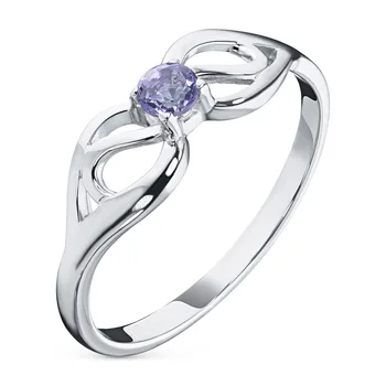 

Ring of silver with amethyst