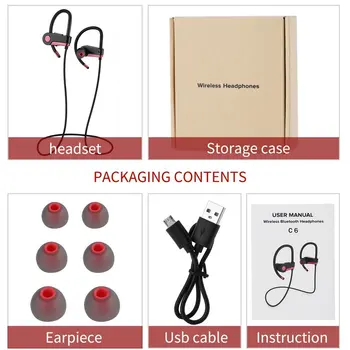 

Wireless Bluetooth Headphones Sports Earphones Stereo Sound for Gym Running Workout Noise Cancelling Headsets Fast Charge