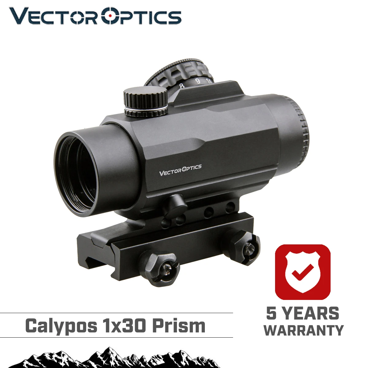 Векторная оптика Calypos 1x30 Призма прицел CQB стиль подходит AR15 M4 прицел тактический CQ сетка для быстрого наведения
