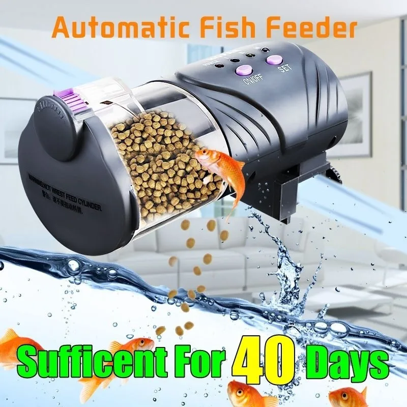 Auto Fish Feeder Adjustable Aquarium Food Timer Feeding Automatic