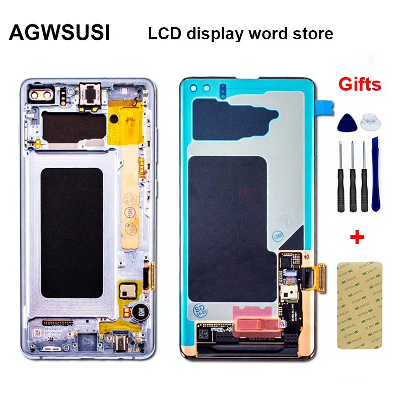 Amoled Per Samsung Galaxy S10 Plus G975 G975F Display Lcd Touch Screen Assembly Per Samsung Galaxy S10 + Sostituzione Lcd