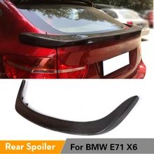 Для BMW X6 E71 2008- углеродное волокно задний багажник спойлер загрузки губы крыло автомобиля Тюнинг Запчасти