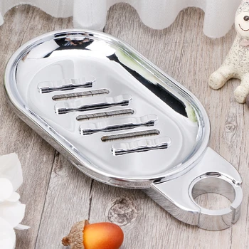 

NoEnName_Null 22mm ABS Plastic Shower Rail Soap Dish Box Soap Holder Soap Pallet Shower Rod Holder For Slide Bar Chrome1#