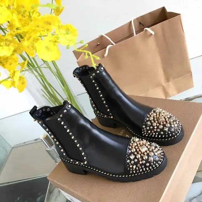 

Luxury designer Women Boot Winter Cow Leather Platform red bottom Ladies slides High Heels Casual Shoes Booties Free Shipping