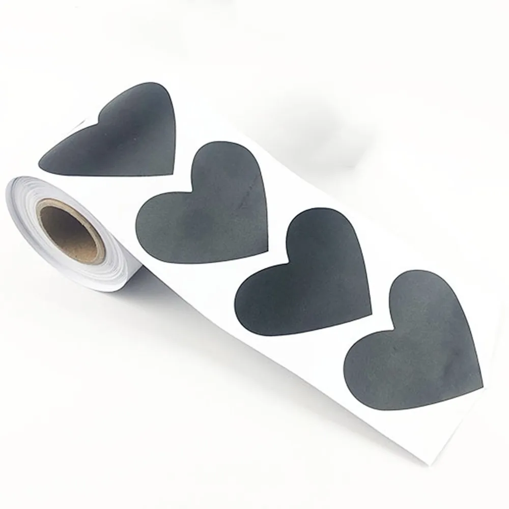 Reel Label Heart-Shaped Blackboard Sticker Kitchen Jar Stickers Label Stickers Storage Organizer Bottles Labels Home Decoration