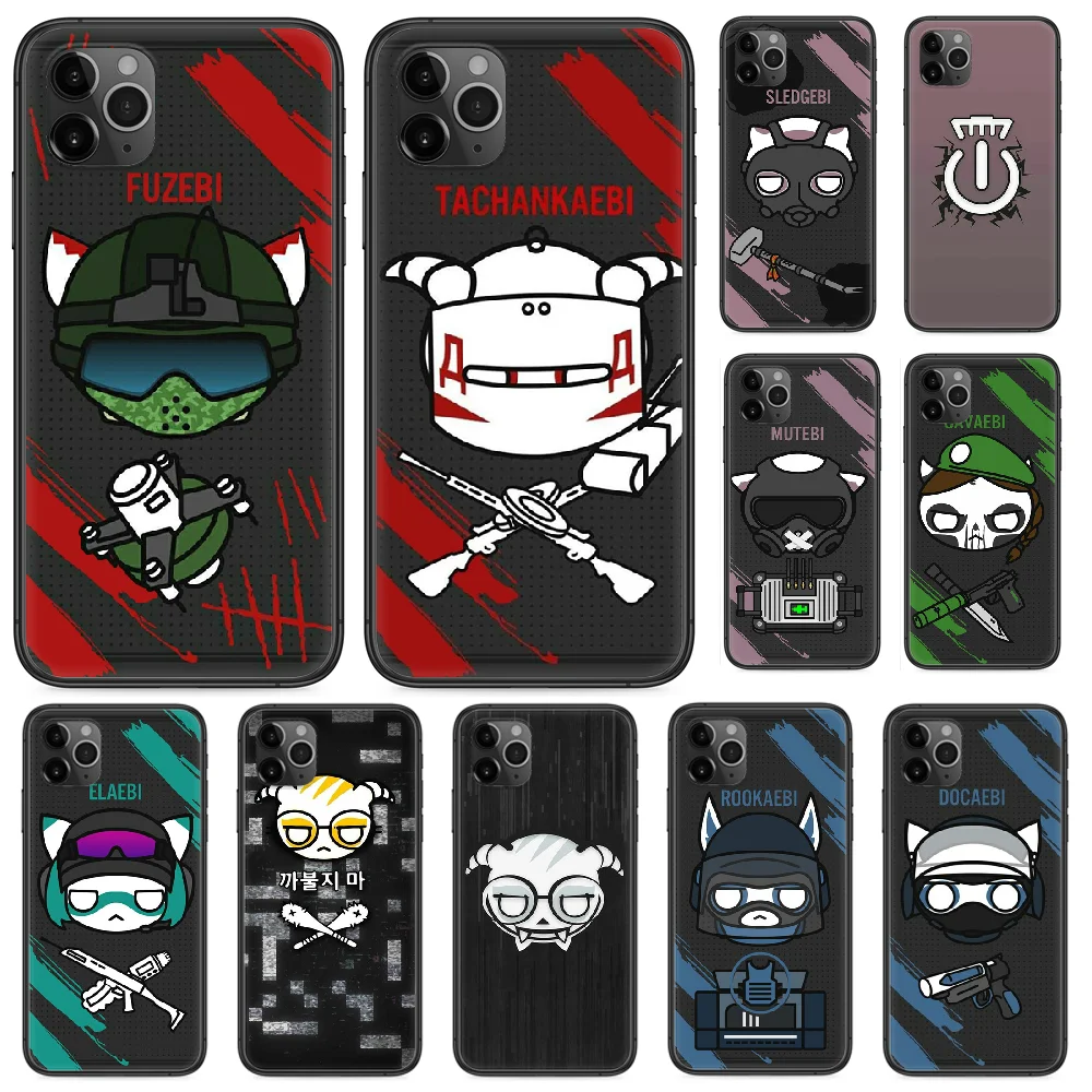 Чехол для телефона rainbow six siege iphone 4 4s 5 5S SE 5C 6 6S 7 8 plus X XS XR 11 PRO MAX 2020 black hoesjes 3D |