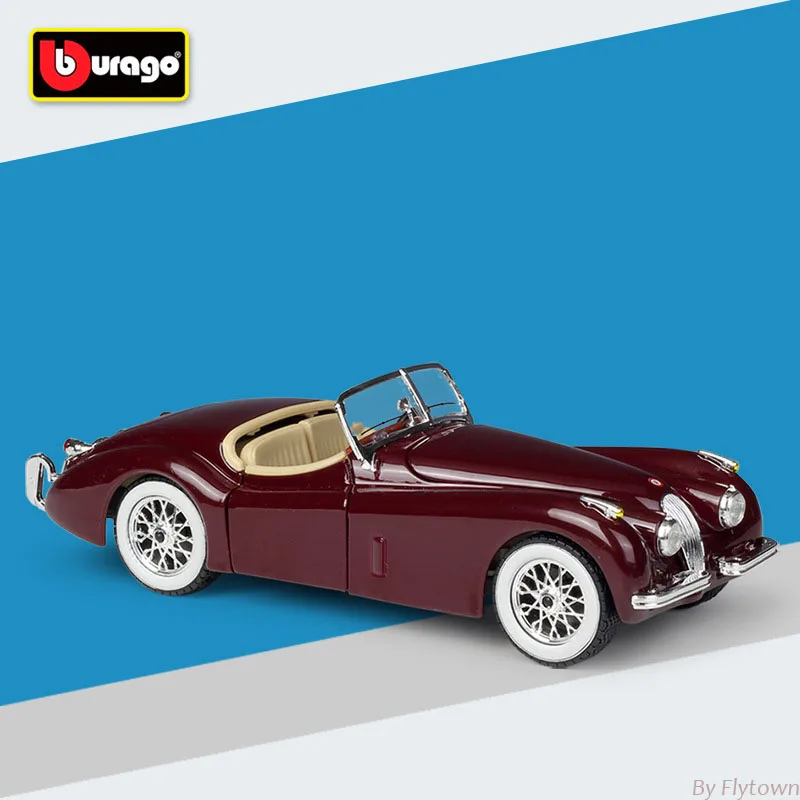 Модель автомобиля Bburago Diecast 1:24 1951 XK120 Roadster XKR-S Кабриолет статическая имитация