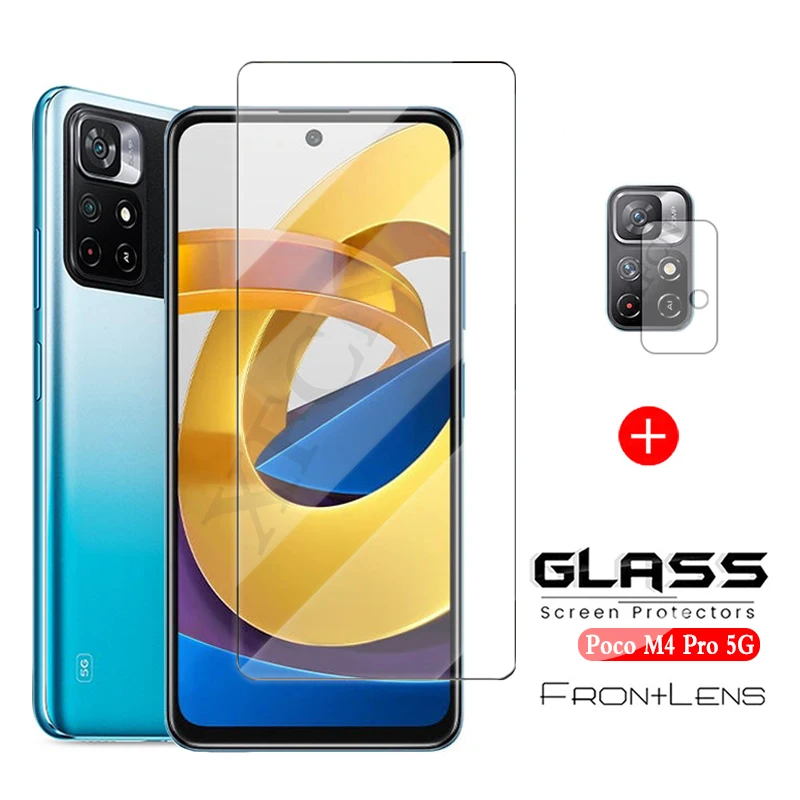 Tempered Glass For Xiaomi Poco M4 Pro 5G Screen Protector M 4 M4pro Camera Lens Film Redmi Note 11 | Мобильные телефоны и