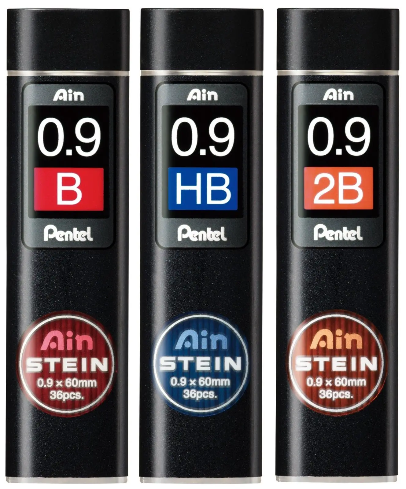 1 тюбик Pentel C279, стержень для карандашей, наполненный свинцом, 0,9 мм, HB/B/2B, одна трубка(36 наконечников на трубу), канцелярские принадлежности
