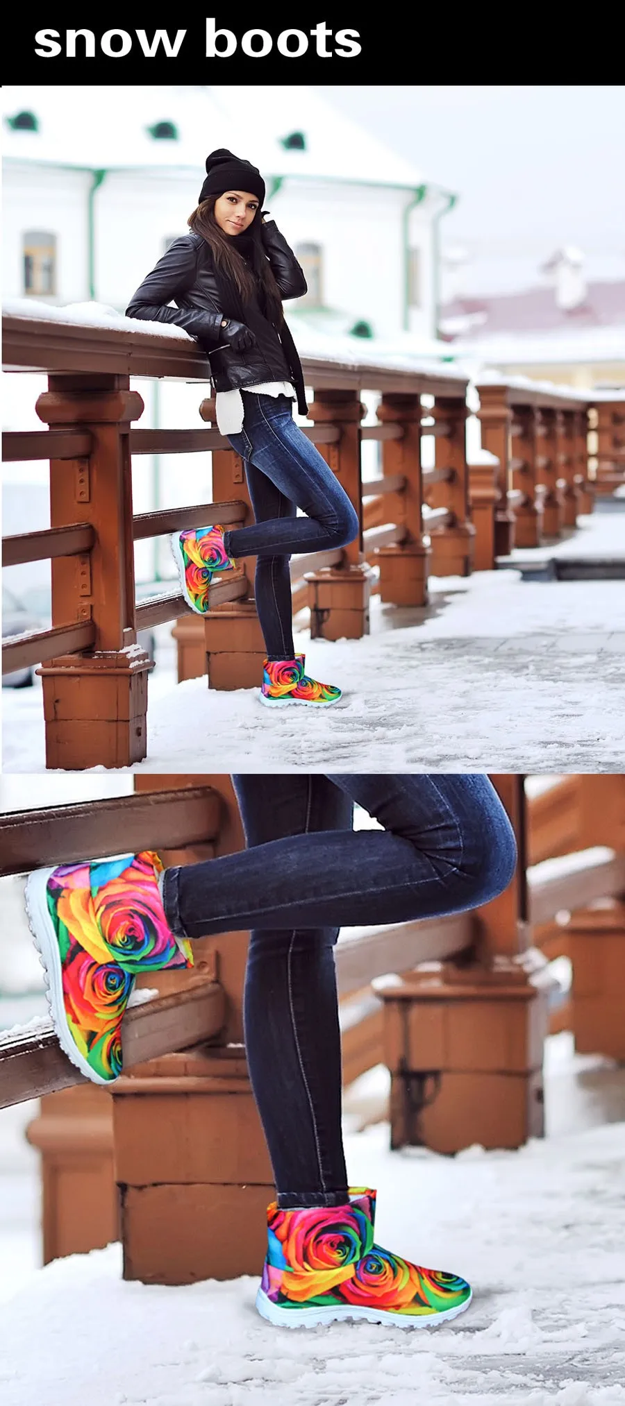 Graffitti/женские теплые зимние ботинки модные женские ботильоны на платформе повседневная удобная обувь без каблука для женщин; Размеры 35-45