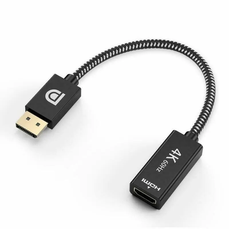 3 шт 4K 60Hz 3D Displayport к HDMI адаптер Dp Male к HDMI 2,0 Female 0,2 m